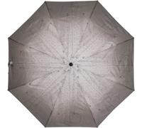 Parapluie de poche télescopique avec housse de protection ø100 cm avec motif de goutte imperméable au vent Marron