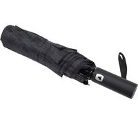 Parapluie de poche télescopique avec housse de protection ø100 cm compagnon idéal pour les jours de pluie Noir