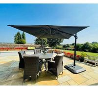 Parapluie de Soleil de Plage de Plage extérieur Parapluie extérieur 3m carré Suspendu Parasol Sun Shade Patio Umbrelver