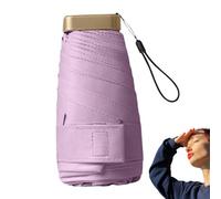 Parapluie de soleil, parapluie anti-vent à six plis pour la pluie | Petit parapluie UV compact à double usage pour soleil et pluie, parasol coupe-vent 99 % de protection Ultrav, Rose poudre, Consulte