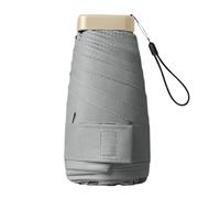 Parapluie de soleil, parapluie anti-vent à six plis pour la pluie | Petit parapluie UV compact à double usage pour soleil et pluie, parasol coupe-vent 99 % de protection Ultrav, Gris (Space Gray