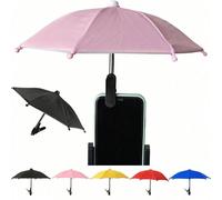 Parapluie de téléphone portable, parasol imperméable avec support de téléphone, mini parapluie anti-UV, convient pour la pluie légère, pare-soleil universel pour téléphone, visière anti-éblouissement