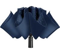 Parapluie De Voyage Pliable À Fermeture Inversée Et Coupe-Vent ¿ Compact Et Portable Pour Un Transport Facile Avec Ouverture Et Fermeture Automatique ¿ Pour Homme Et Femme