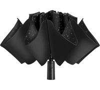 Parapluie De Voyage Pliable À Fermeture Inversée Et Coupe-Vent ¿ Compact Et Portable Pour Un Transport Facile Avec Ouverture Et Fermeture Automatique ¿ Pour Homme Et Femme