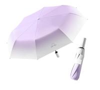 Parapluie de Voyage Pliant Compact et Portable de Couleur Dégradée, Ouverture et Fermeture Automatique, Protection UV, 8 Baleines, Léger, Soleil, Pluie, Petit Sac à Main, pour Femmes et Enfants