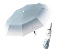 Parapluie de Voyage Pliant Compact et Portable de Couleur Dégradée, Ouverture et Fermeture Automatique, Protection UV, 8 Baleines, Léger, Soleil, Pluie, Petit Sac à Main, pour Femmes et Enfants