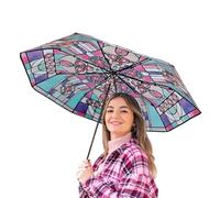 Parapluie de voyage, protection imperméable aux couleurs vives et pliable, parapluies automatiques pour la pluie, pour la famille, les amis, les enfants, les hommes, les femmes, pour une utilisation