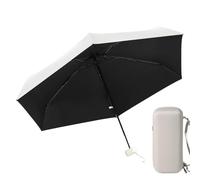 Parapluie de voyage - Tissu imperméable léger et compact | Mini parapluie | Parasol compact pour la protection contre la pluie, les excursions à la plage, la randonnée et l'utilisation quotidienne en