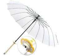 Parapluie Dem Slayer, Anime Cosplay Automatique, 210T 8 Bones Sun & Parapluie de Pluie Coupe-Vent Imperméable pour Hommes Femmes, Diverses options de caractères, Agatsuma Zenitsu