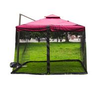 Parapluie d'extérieur portable 300 x 300 x 230 cm - Blanc - Idéal pour parasols de jardin, tonnelles, solutions de protection et d'ombre.
