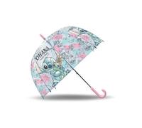 Parapluie Disney Stitch pour Enfants, Design Coloré Bleu et Rose, Poignée Rose