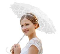 Parapluie en Dentelle Blanche pour Mariage - Para Pluie De Marge Portable | Petit Parasol Parpluie en Dentlle | Petit Prapluie De Dntelle De Mariée De Marage Vintage pour Le Goûter Photo