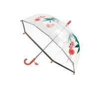 SMARTBULLE Parapluie Enfant Transparent Cloche - Bordure fluorescente : Résistant au vent ; Diamètre=71cm ; ouverture manuel ; Parapluie Fille ; Motif : FLAMANT ROSE
