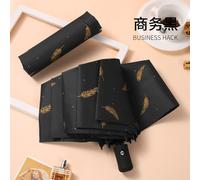 Parapluie Entièrement Automatique, Protection Solaire, Anti-Uv, Trois Plis, Plume, Pluie, Parasol