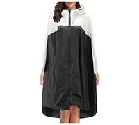 Parapluie extra large avec base imperméable unisexe avec poches pour adultes, veste tendance à capuche, manteau de pluie, parapluie d'extérieur, Noir , taille libre