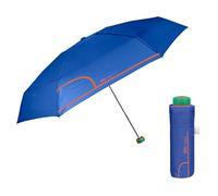 Parapluie Femme Pliant Ultra Mini Léger Camouflage de Couleurs - Petit Parapluie Super Compact de Poche - Ombrelle Dame Ouverture Manuelle Coupe Vent - Diamètre 90 cm PERLETTI Time (Bleu Électrique)