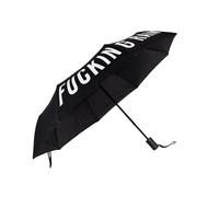 Fisura - Parapluie pliant original “f*cking rain”. Mini parapluie noir et blanc. Parapluie femme compact. Parapluie pliant automatique. Parapluie de voyage.
