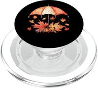 Parapluie God is My Shelter Feuilles d'automne PopSockets PopGrip pour MagSafe