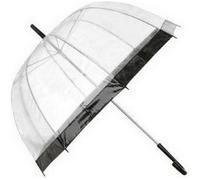 Parapluie - Golddigga - Cloche Dome Anglais - Noir Transparent - Poignée Ergonomique - PVC Résistant