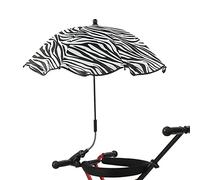 Parapluie Imperméable de Protection Ultraviolette pour Poussette de bébé, Auvent Pare- Universel avec Pince à Clip pour Landaus, adapté aux Chaises de Plage (Imprimé zèbre)