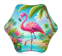 Parapluie imperméable pour enfants avec coins arrondis Motif flamant rose
