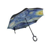 Parapluie invers¨¦ Parapluie Double Couche Construction invers¨¦e Parapluie Pliable pour Auto Imperm¨¦Able ¨¤ l'ext¨¦Rieur, poign¨¦e en Forme Parapluie Big Ben Noir Parapluie pour Homme et Femme