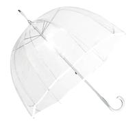 Isotoner Parapluie cloche transparent pvc/blanc femme