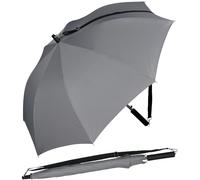 Parapluie iX-brella à porter sur l'épaule mains libres, gris, 100 cm