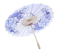 Parapluie Japonais Fleur Motif Papier Huilé - Art Décor Vent Chinois Classique pour Photographie, Cosplay, Costumes, Danse, Mariage (Bleu)