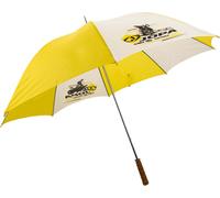 Parapluie jaune et blanc résistant au vent pour femmes