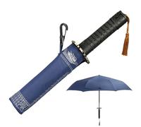 Parapluie Katana Creative Japanese étanche étanche à vent en polyester parapluie pour pluie, samouraï Cosplay avec une côte en acier et une poignée en plastique, épée