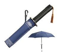 Parapluie Katana Creative Japanese étanche étanche à vent en polyester parapluie pour pluie, samurai cosplay avec une côte en acier et une poignée en plastique, pour la pluie