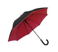 Parapluie Long Noir&Rouge - Ouverture Automatique - Double Toile - Smati