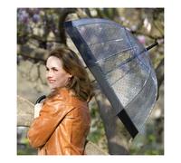 Parapluie LONG transparent petits pois noirs