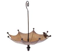 Parapluie Mangeoire à oiseaux, mangeoire à oiseaux, suspension, métal, convient pour les cours et jardins, marron, 1 pièce