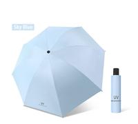 Parapluie Manuel Pliable,Imperméable Et Coupe-Vent,Anti-Uv Pour Les Jours Oste Nommée Ou Pluvieux,Parapluie Simple Et Solide Pour Documents - Type Sky Blue