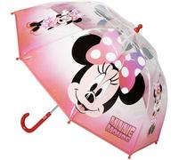 Parapluie manuel Poe Bubble Minnie - Parapluie enfant type dôme avec motif Minnie Mouse, ouverture manuelle sûre et structure résistante pour filles qui aiment la pluie avec style Disney