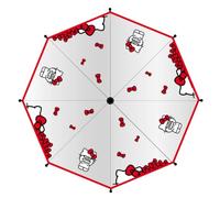 Parapluie manuel Poe pour adulte Hello Kitty - Design dôme transparent, fort et sûr, avec illustrations de Hello Kitty