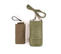 Parapluie micromini pliable pour femme VOGUE, élégant, fin et ultra-léger. Avec pochette pour smartphone. Idéal pour offrir. Système anti-vent (Wind Proof), protection solaire UV. (Vert)