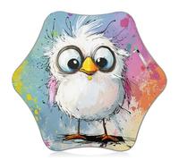 Parapluie mignon motif oiseau de dessin animé pour enfants parapluie pluie et coupe-vent avec bande réfléchissante (scénario) anti-pincement pour l'école