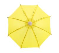 Parapluie miniature pour maison de poupée, joli parasol décoratif pour poupées de 45,7 cm, accessoire de poupée à l'échelle 1:4 1:6, jouet de jeu Sunny Rainy - Jaune
