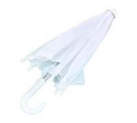Parapluie miniature pour maison de poupée, joli parasol décoratif pour poupées de 45,7 cm, accessoire de poupée à l'échelle 1:4 1:6, jouet de jeu Sunny Rainy - Blanc