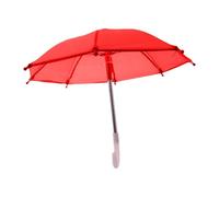 Parapluie miniature pour maison de poupée, joli parasol décoratif pour poupées de 45,7 cm, accessoire de poupée à l'échelle 1:4 1:6, jouet de jeu Sunny Rainy - Rouge