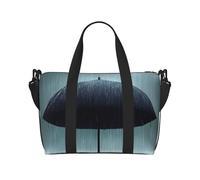 Parapluie noir sous la pluie imprimé sac à main pour femme, sac à bandoulière portable, adapté pour le fitness, les voyages.