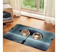 Parapluie noir sous la pluie Nappe en cuir absorbant pour animal domestique Tapis de gamelle pour chien ou chat