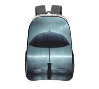 Parapluie noir sous la pluie sac à dos transparent à motifs, sac de rangement léger et durable, élégant et tendance
