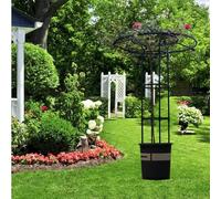 Parapluie obélisque Jardin Escalade Plante Support, Jardin obélisque Treillis, Métal,Tour Jardin Support d'escalaMétal Antirouille for Plant D'Intérieur D'Extérieur Légumes(150cm/59.1in)