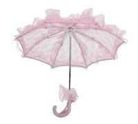 Parapluie Parasol en Dentelle Fait à la Main |Accessoire de Photographie de Mariage Vintage |Parapluie de mariée élégant pour fêtes/Danses/théâtre |Accessoire décoratif avec Prise (Rose)