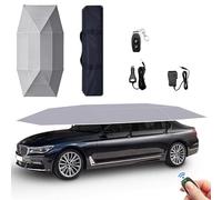 Parapluie Pare-Soleil De Voiture Automatique,abri d'auto Grey-4.8M | Tente Parapluie de Voiture entièrement, parasol extérieur avec télécommande, tente de toit de voiture pour parking, garage