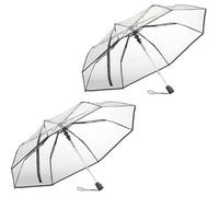 Pearl 2 parapluies automatiques Ø 100 cm avec armature en fibre de verre - Transparent